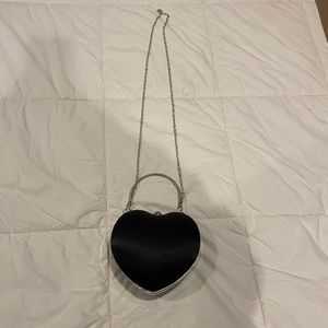 Black heart shaped clutch